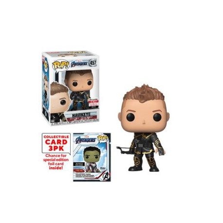 FUNKO POP! HAWKEYE AVENGERS END GAME 457 EE EXCLUSIVE WITH CARDS