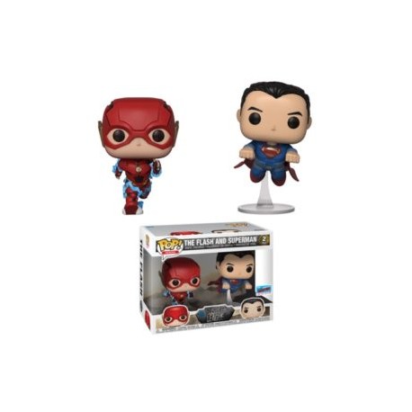 FUNKO POP! THE FLASH AND SUPERMAN 2-PACK JUSTICE LEAGUE NEW YORK COMIC CON