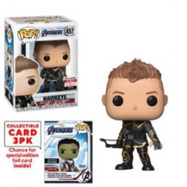 FUNKO POP! HAWKEYE AVENGERS END GAME 457 EE EXCLUSIVE WITH CARDS