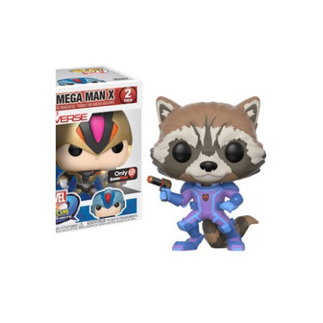 FUNKO POP! ROCKET RACOON & MEGA MAN X 2-PACK MARVEL VS CAPCOM 3