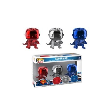 FUNKO POP! SUPERMAN CHROME 3-PACK